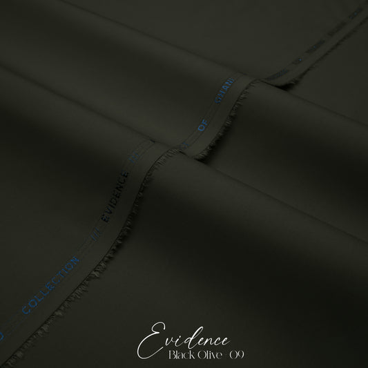 Evidence Black Olive O9 – Premium Wash & Wear Fabric