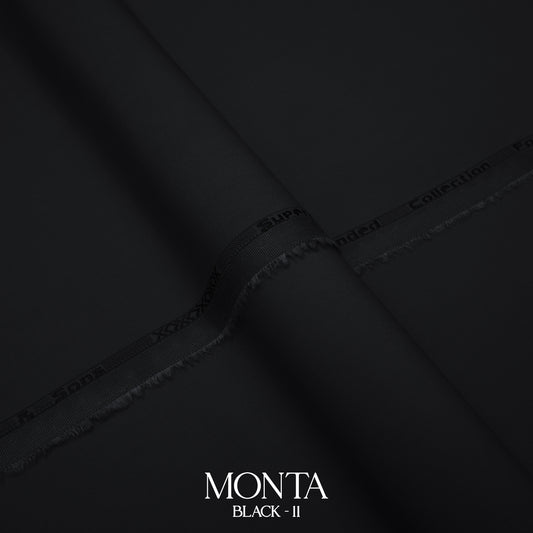 Monta Black 11 – Premium Soft Cotton Fabric