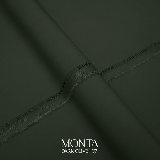 Monta Dark Olive O7 – Premium Soft Cotton Fabric