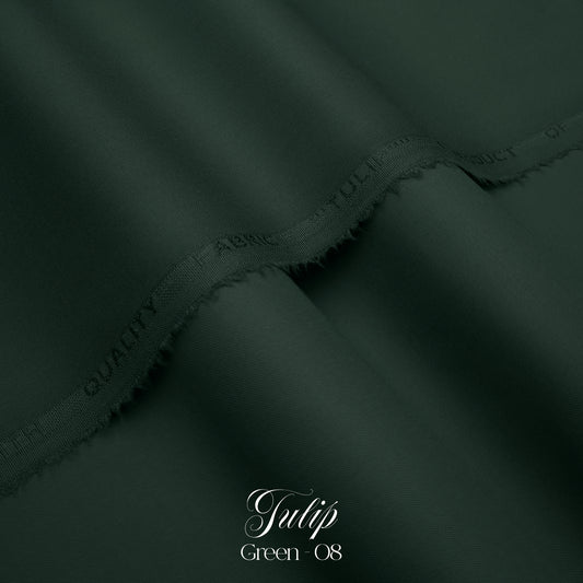Tulip -08 Premium Fabric – Elegant Green