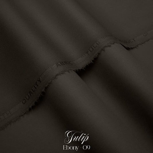 Tulip -09 Premium Fabric – Elegant Ebony