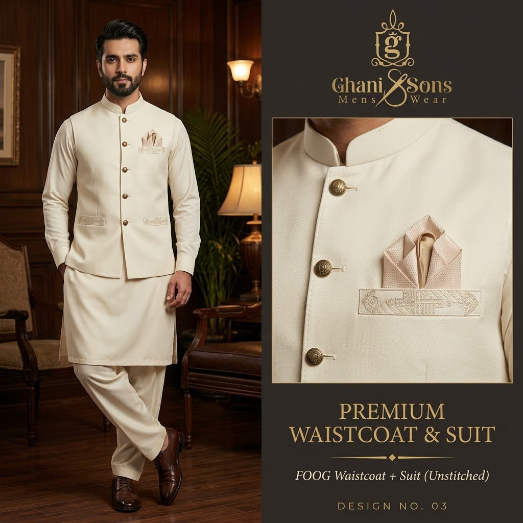 FOOG Waistcoat + Suit - Premium Toyobo finish waistcoat