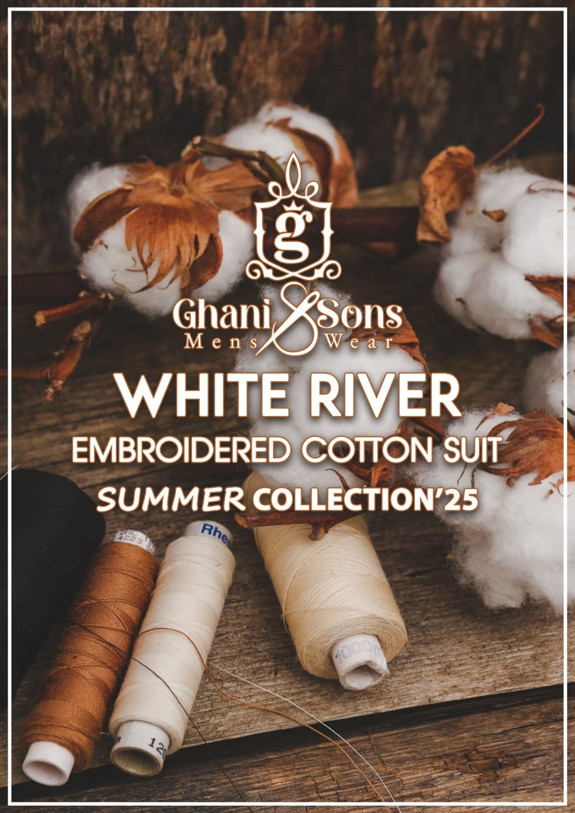 White River - Cotton Thread Embroidered suit